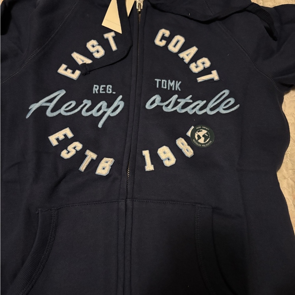 Aeropostale Navy Blue Graphic Hoodie